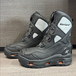 Men's Korkers Polar Vortex 1200 Winter Boots w/Snowtrac Soles (Black) - Size 8